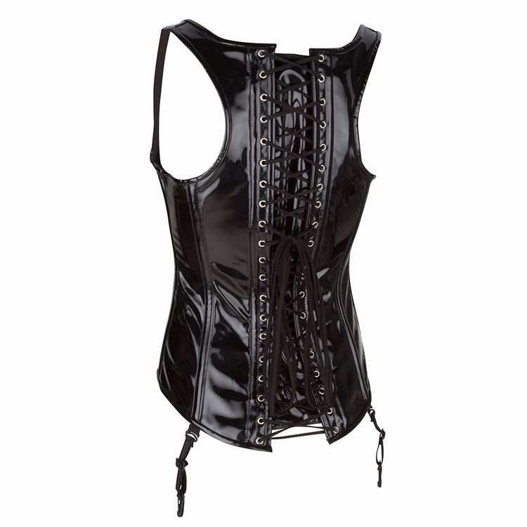 kwaliteit lak pvc corset voor bitch wasteland