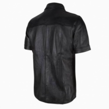 Heren Leren Overhemd Zonder Epaulettes