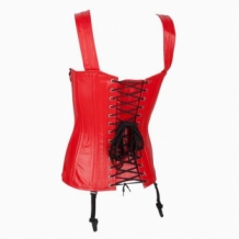 Model 04 Leren Corset  Rood