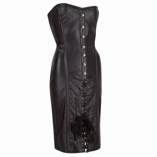 Model 15 Leren CorsetJurk Schaapsleer