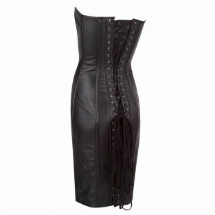 Model 15 Leren CorsetJurk Schaapsleer