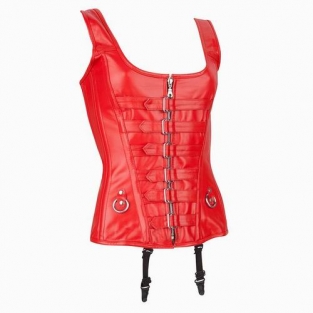 Model 01 Leren Corset Rood