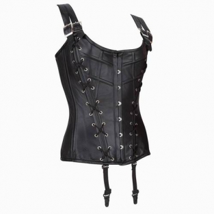 Model 04 Leren Corset Zwart