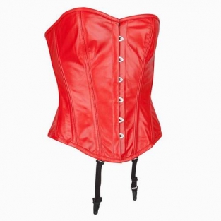 Model 10 Leren Corset Rood