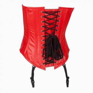 Model 10 Leren Corset Rood